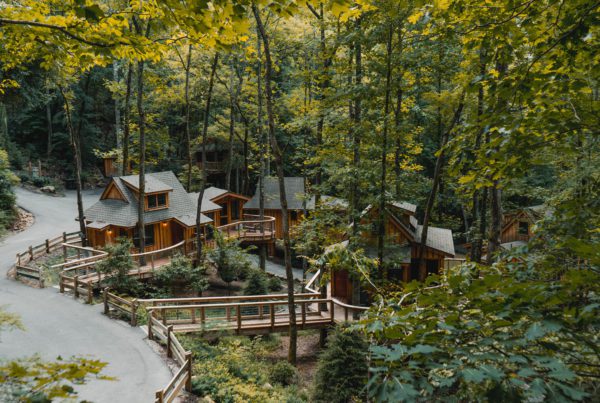 This image portrays Discover Our “By the Creek” Treehouses in the Smoky Mountains by Treehouse Grove at Norton Creek | Gatlinburg, TN.
